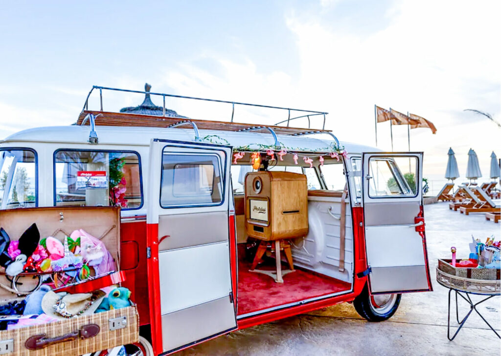 VW Fotobus als Photobooth für ein Event auf Mallorca